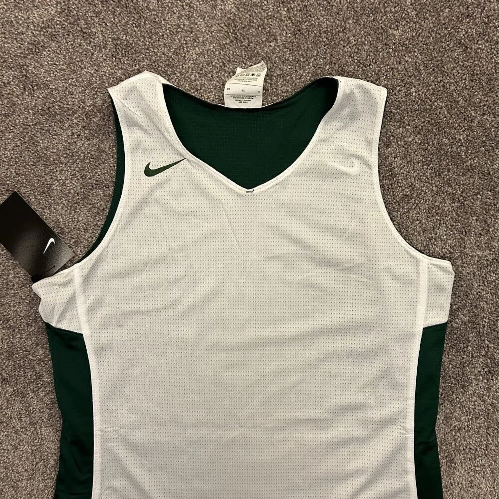Nike Reversible Basketball Tank Training Practice Green White Kids Size XL - NWT